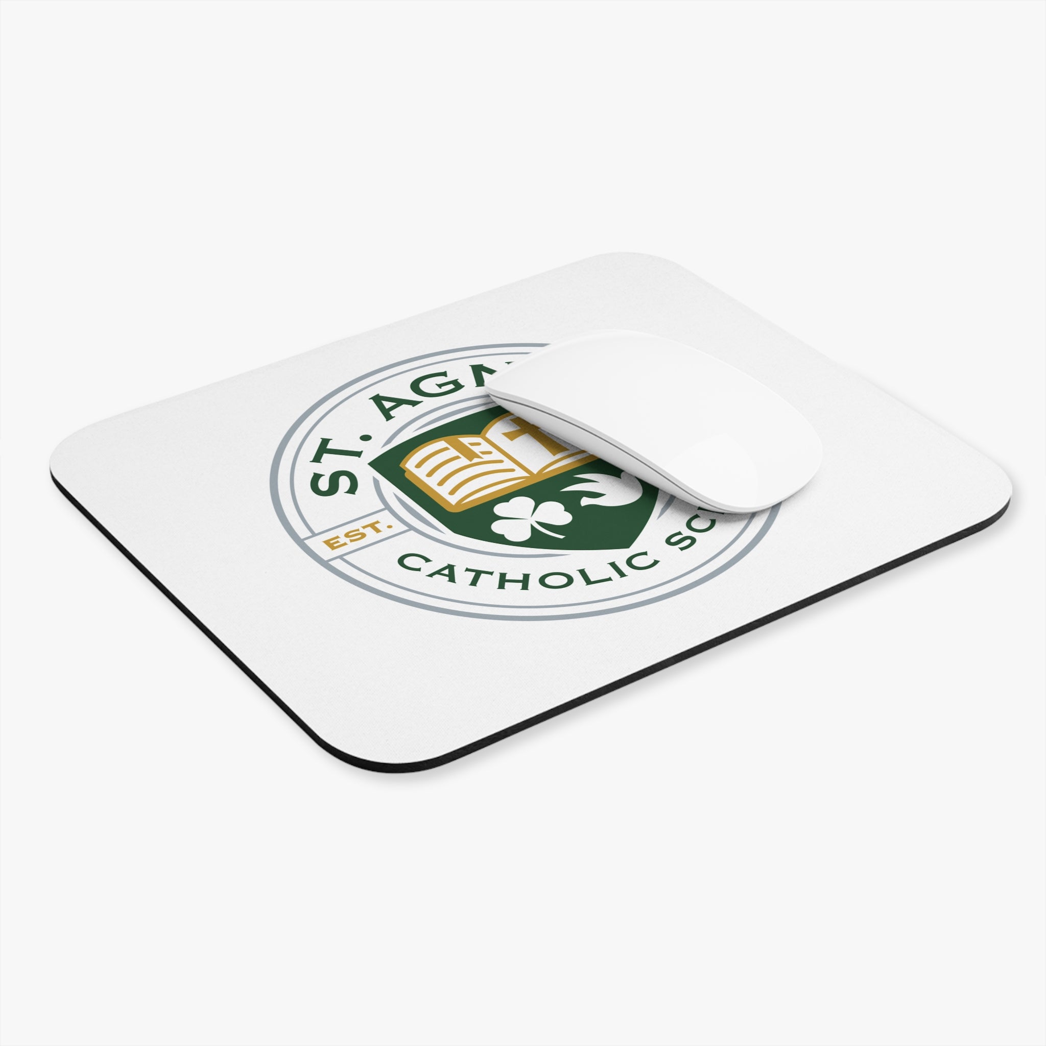 St. Agnes Catholic School Rectangle Mouse Pad — White