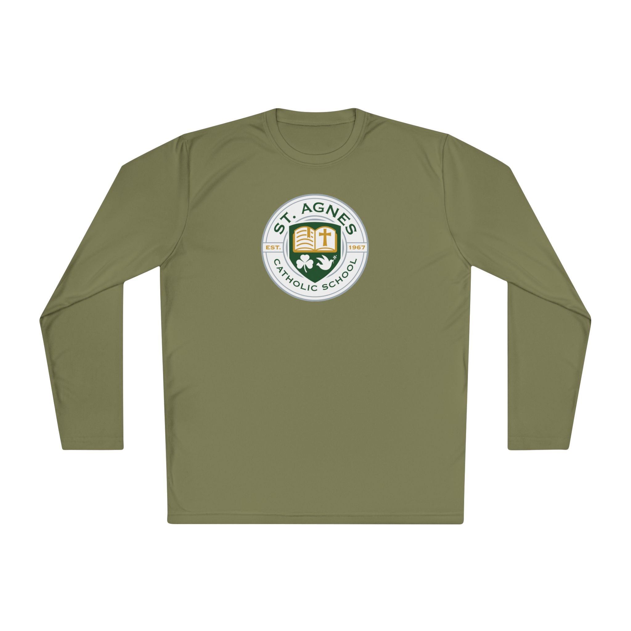 Adult Long Sleeve Tee - St. Agnes Catholic School Crest
