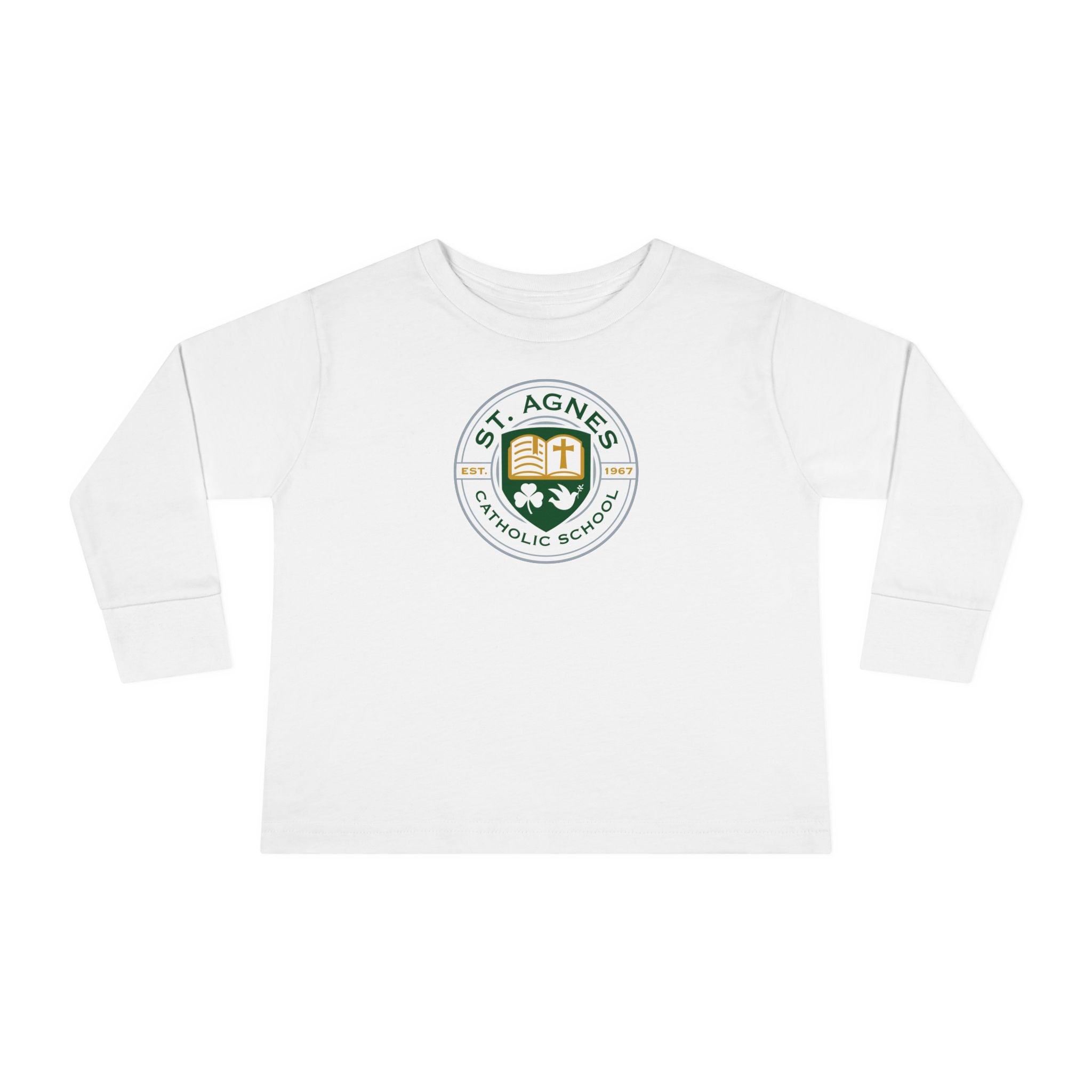 Toddler Long Sleeve Tee - St. Agnes Catholic School Crest