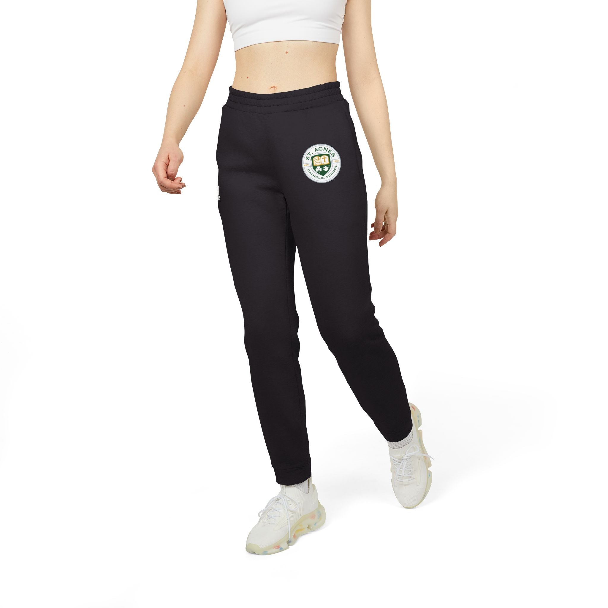 Adidas Fleece Joggers with St. Agnes Crest