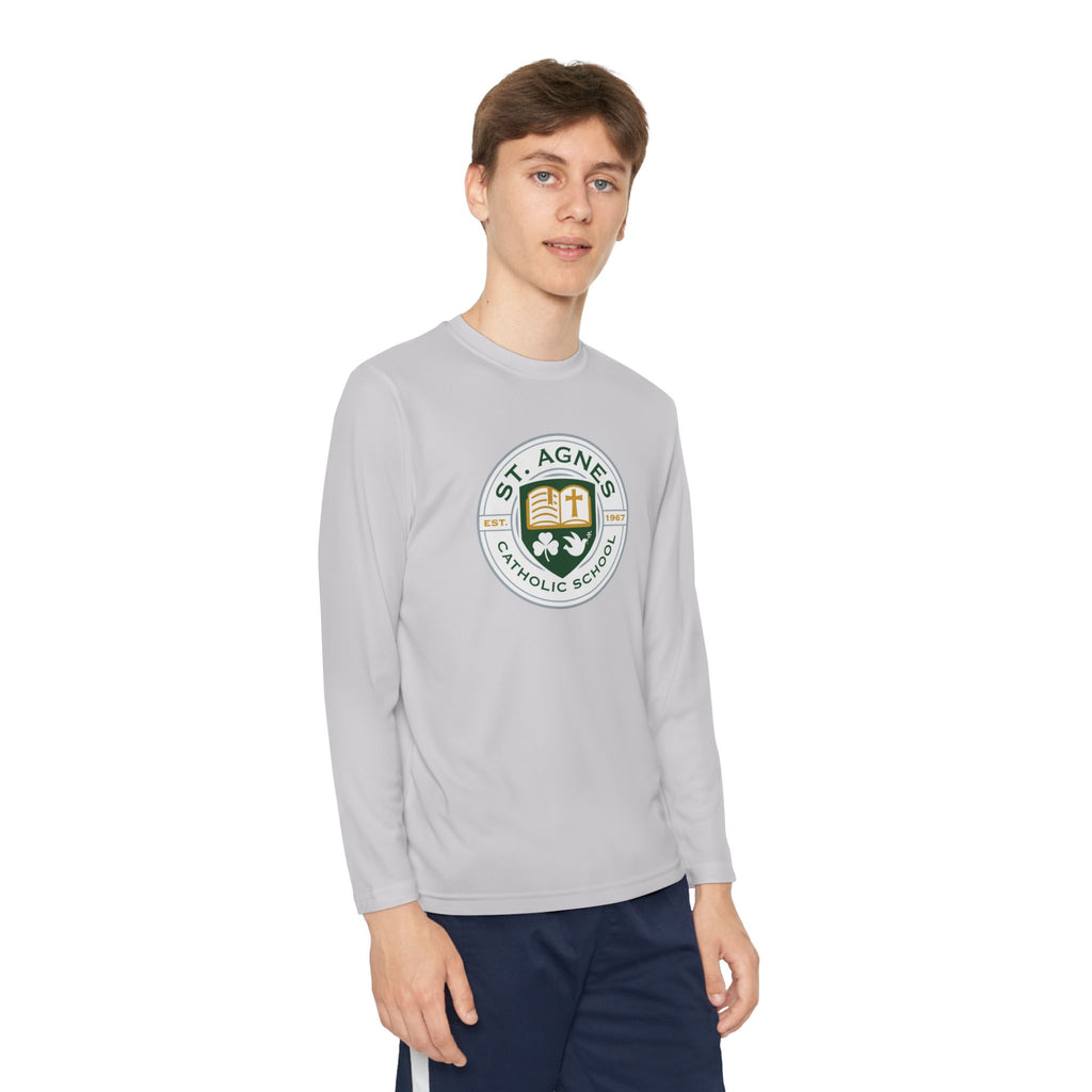 Youth Long Sleeve Tee - St. Agnes Catholic School Crest
