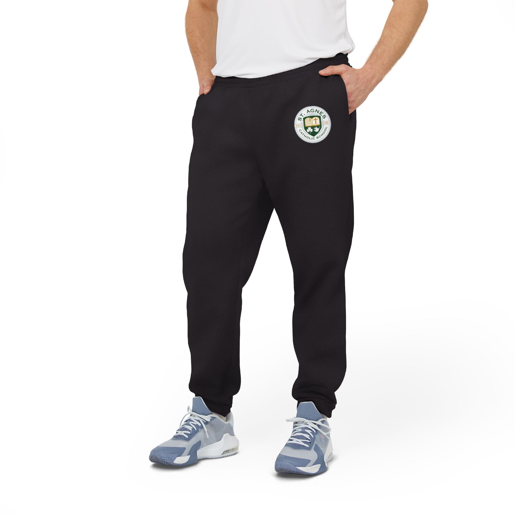 Adidas Fleece Joggers with St. Agnes Crest
