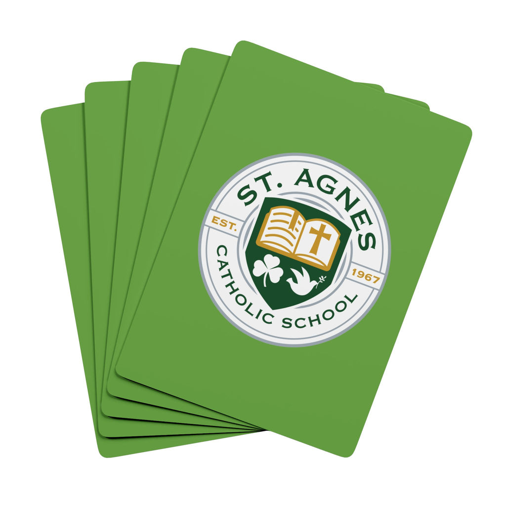 St. Agnes Catholic School Playing Cards — Green