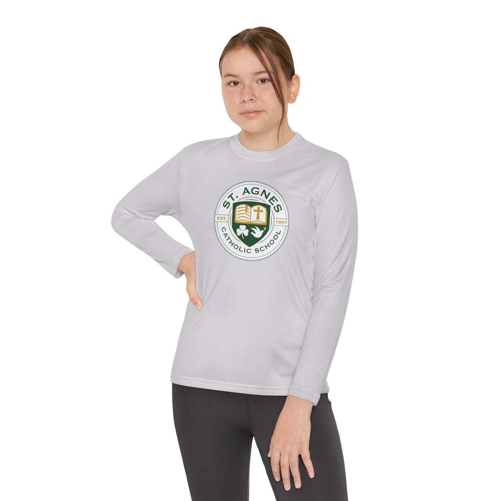 Youth Long Sleeve Tee - St. Agnes Catholic School Crest