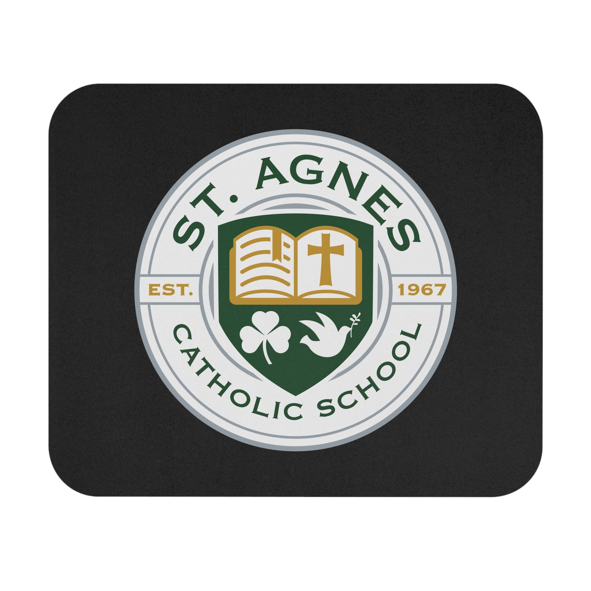 St. Agnes Catholic School Rectangle Mouse Pad — Black