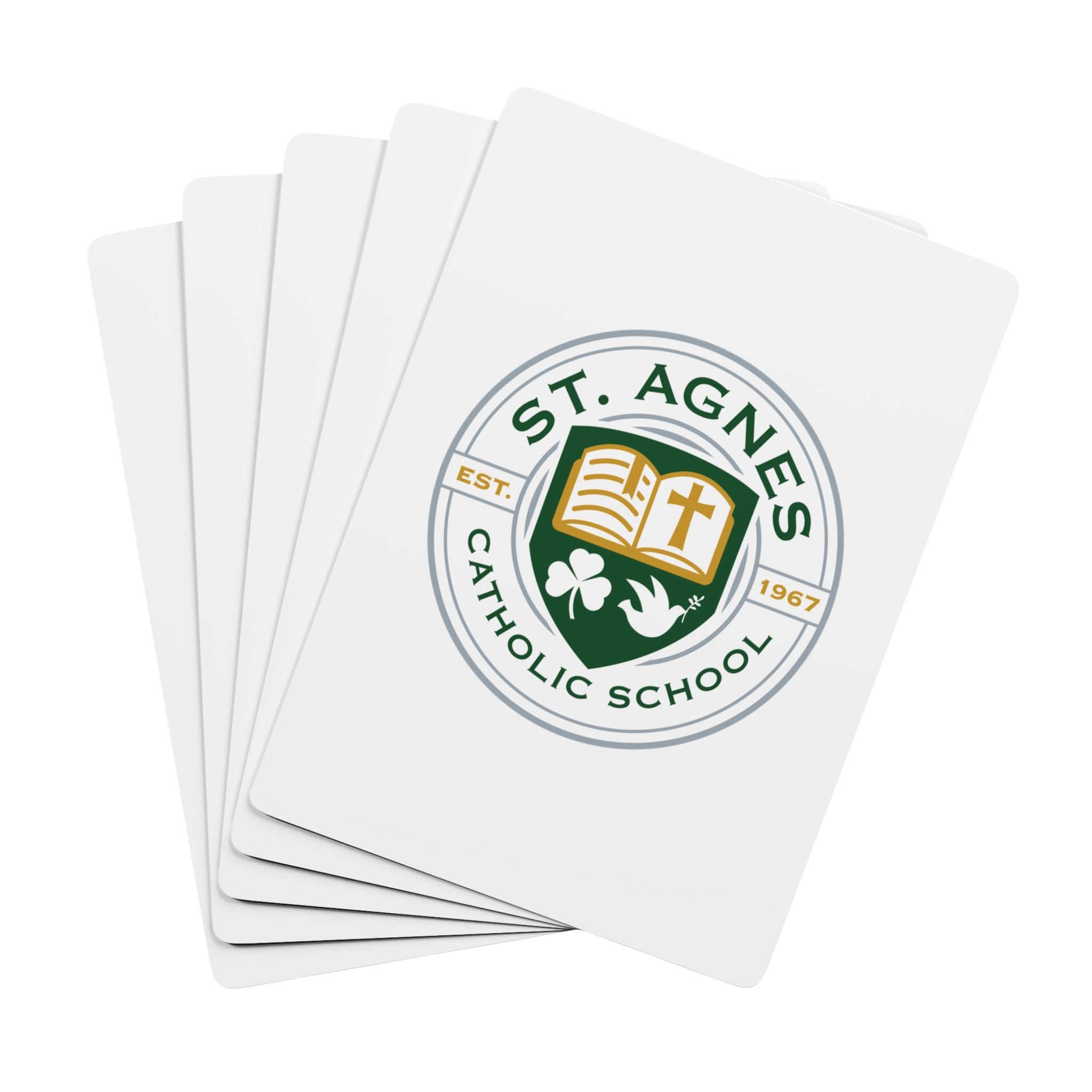 St. Agnes Catholic School Playing Cards — White
