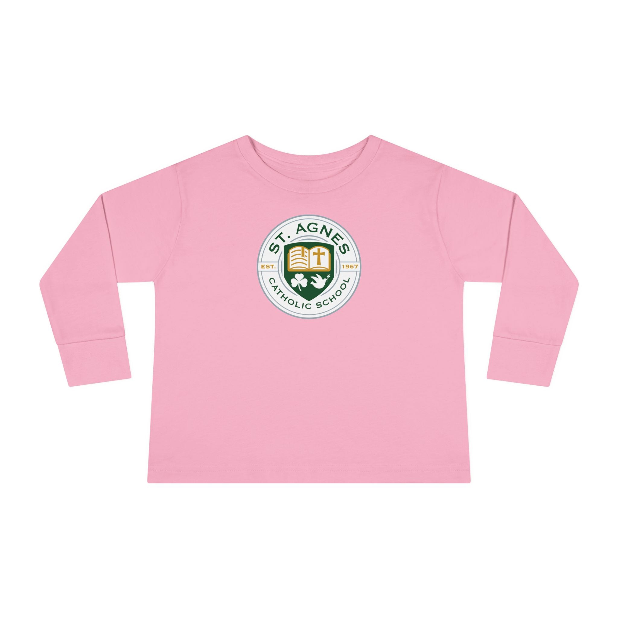 Toddler Long Sleeve Tee - St. Agnes Catholic School Crest