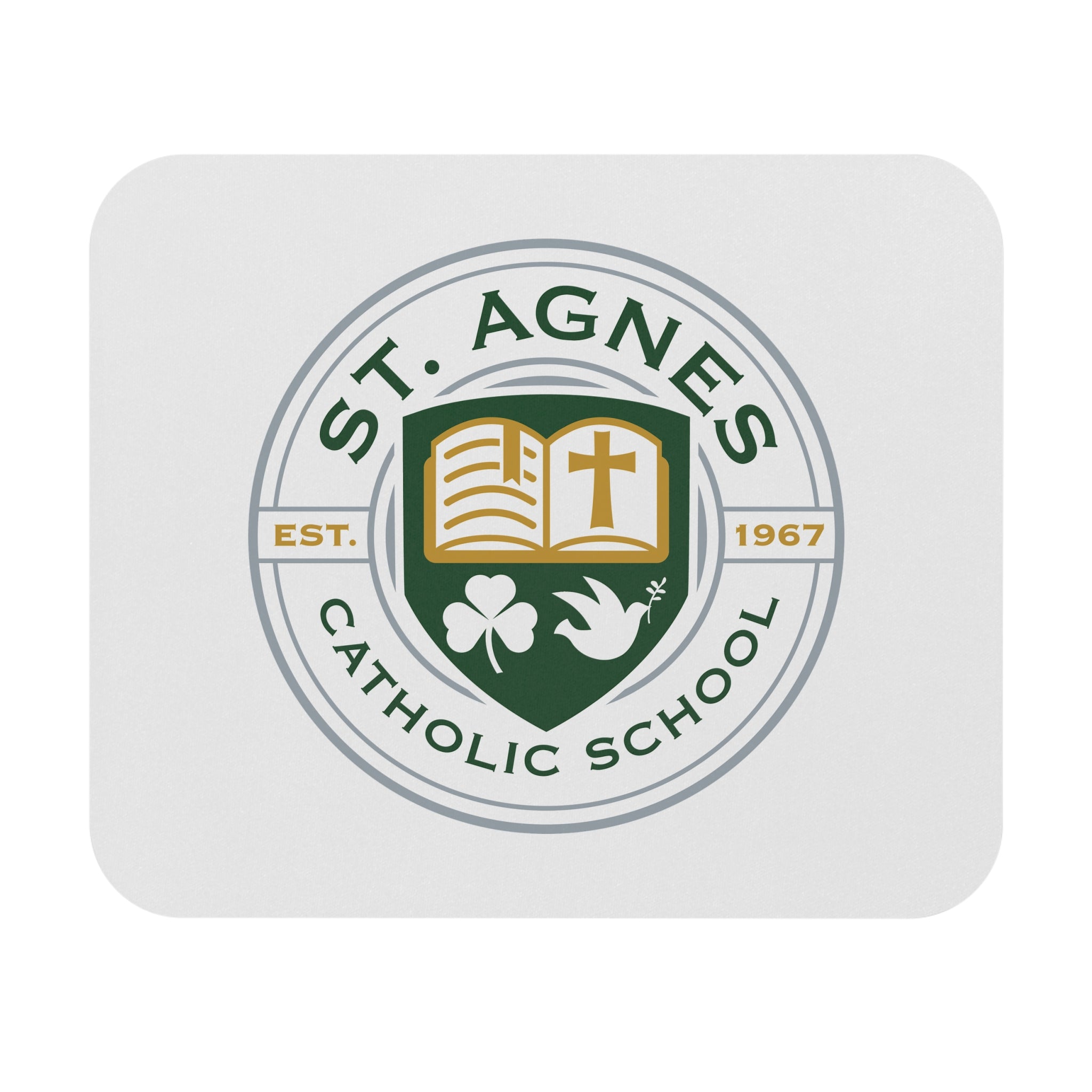 St. Agnes Catholic School Rectangle Mouse Pad — White