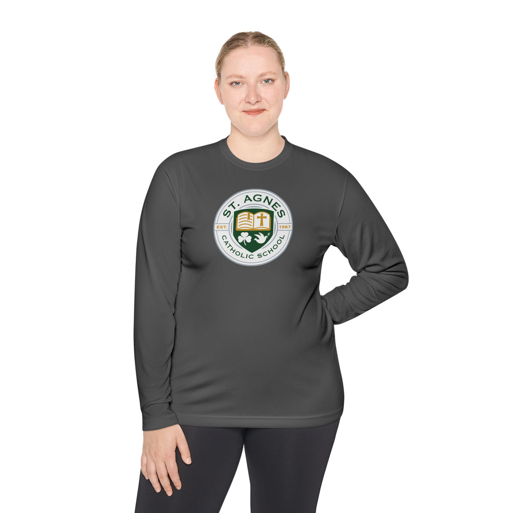 Adult Long Sleeve Tee - St. Agnes Catholic School Crest