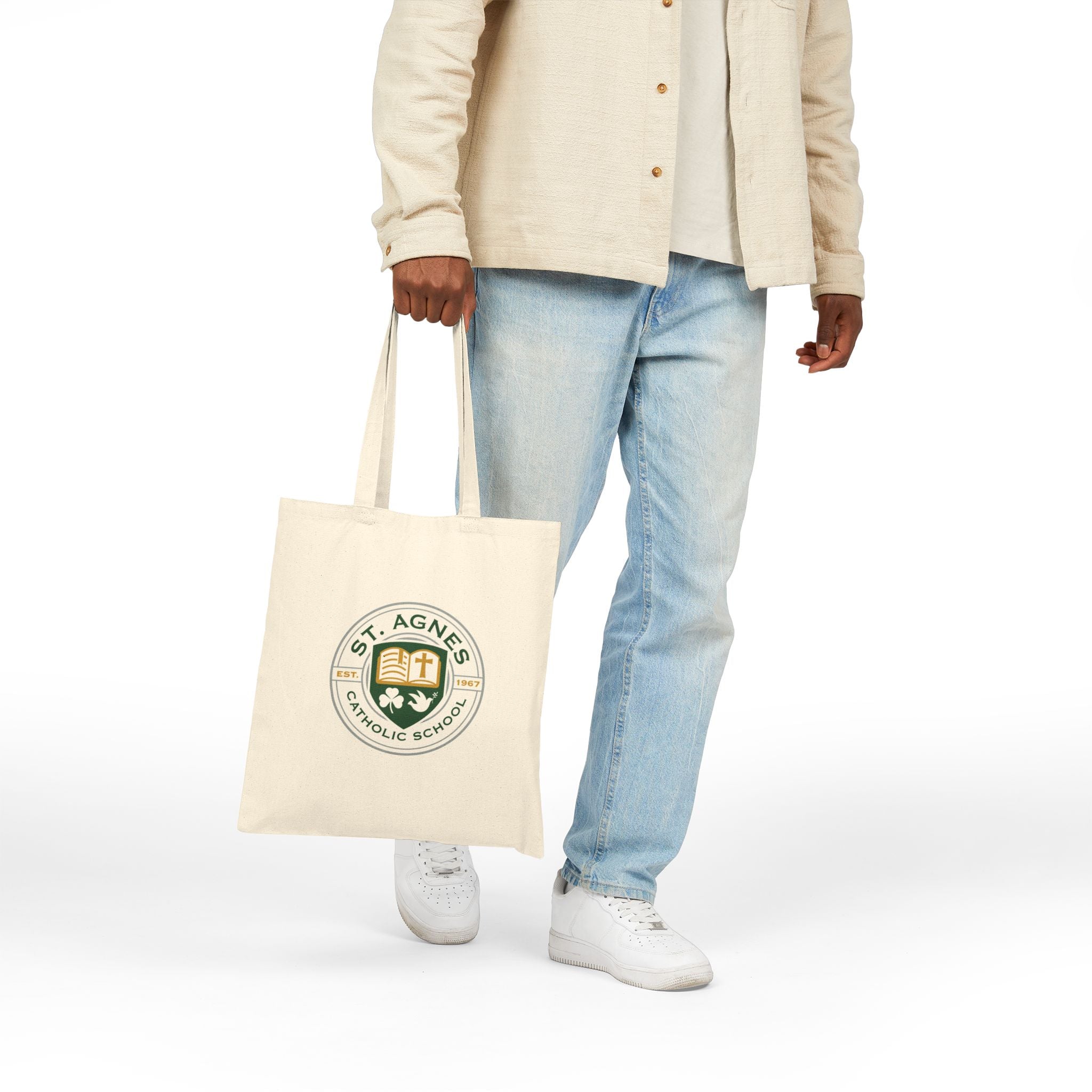 Canvas Tote Bag - St. Agnes Catholic School Crest