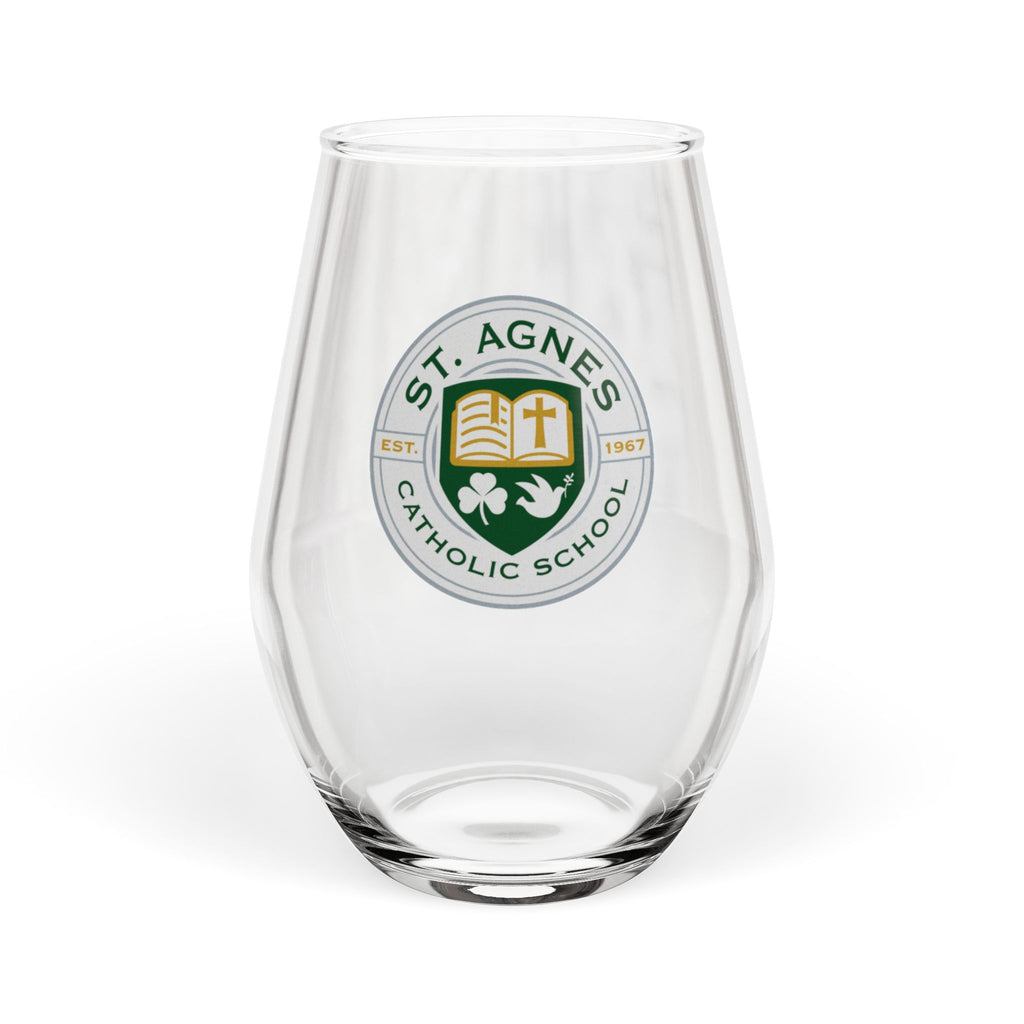 St. Agnes Catholic School Stemless Wine Glass — 11.75 oz