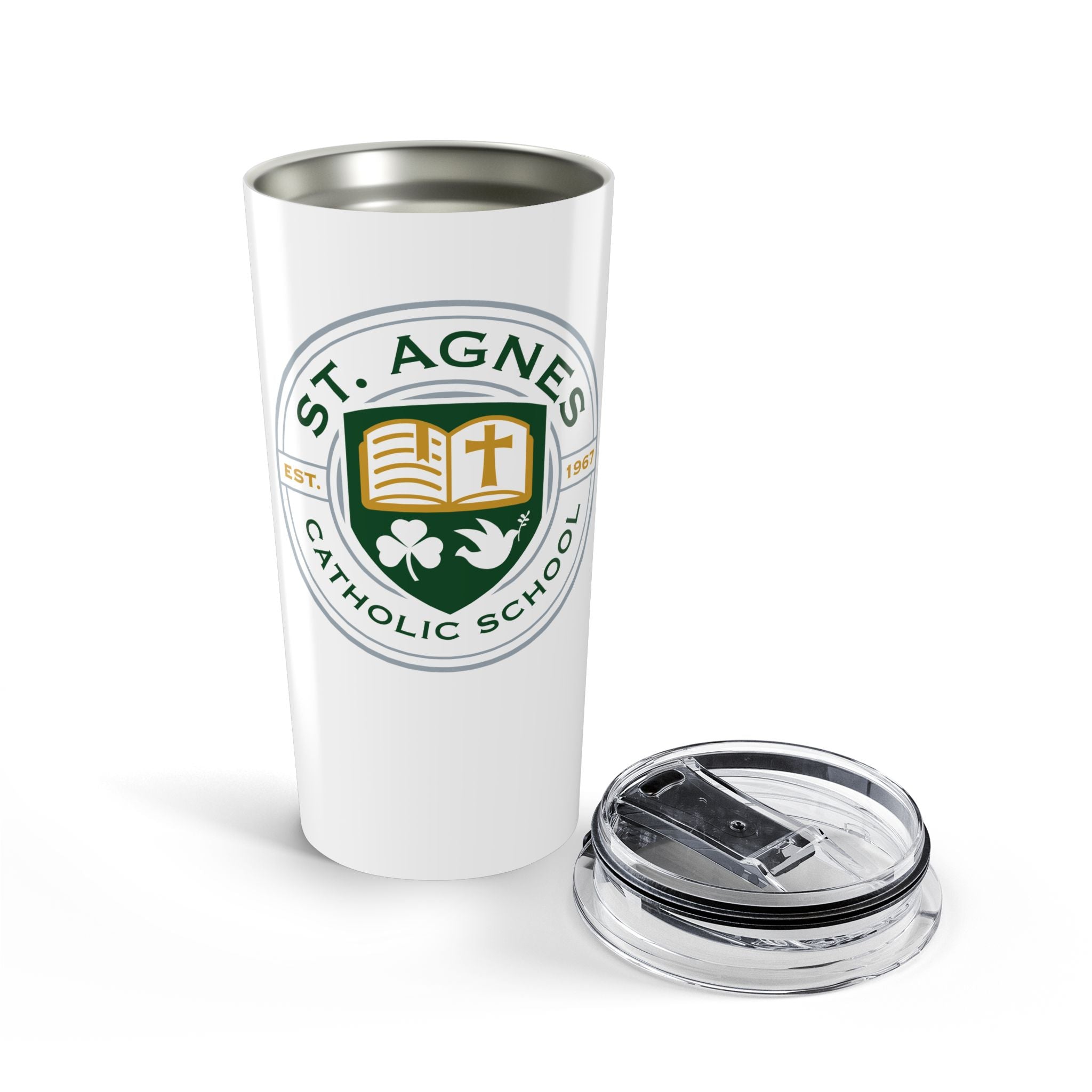 St. Agnes Catholic School 20oz Tumbler - White