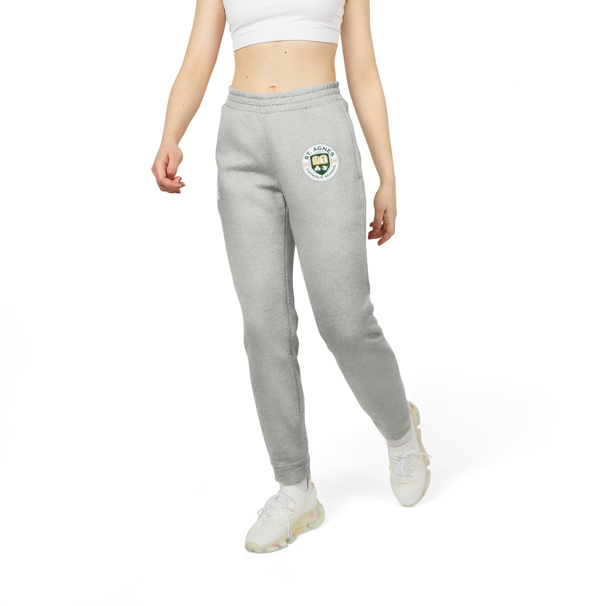 Adidas Fleece Joggers with St. Agnes Crest