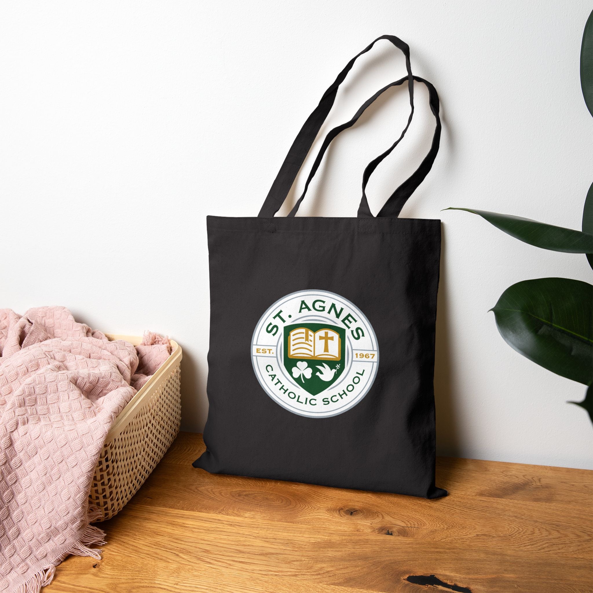 Canvas Tote Bag - St. Agnes Catholic School Crest