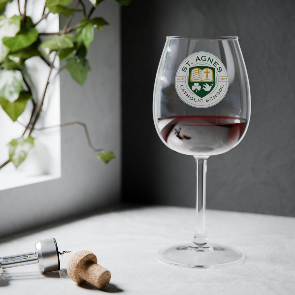 St. Agnes Catholic School 12oz Stemmed Wine Glass