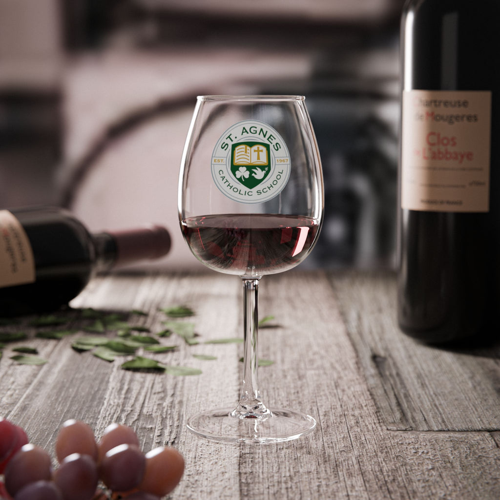 St. Agnes Catholic School 12oz Stemmed Wine Glass