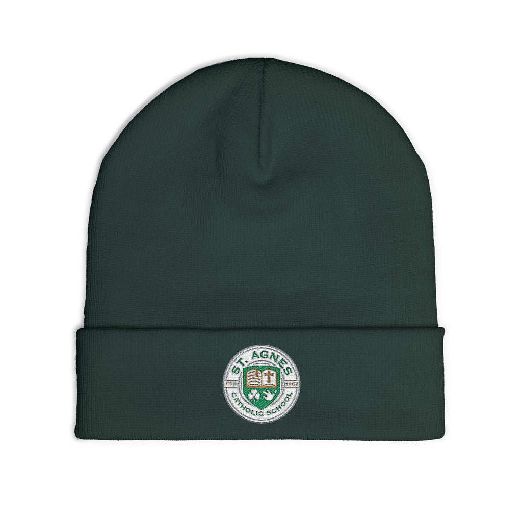 Embroidered Knit Beanie — St. Agnes Catholic School Crest