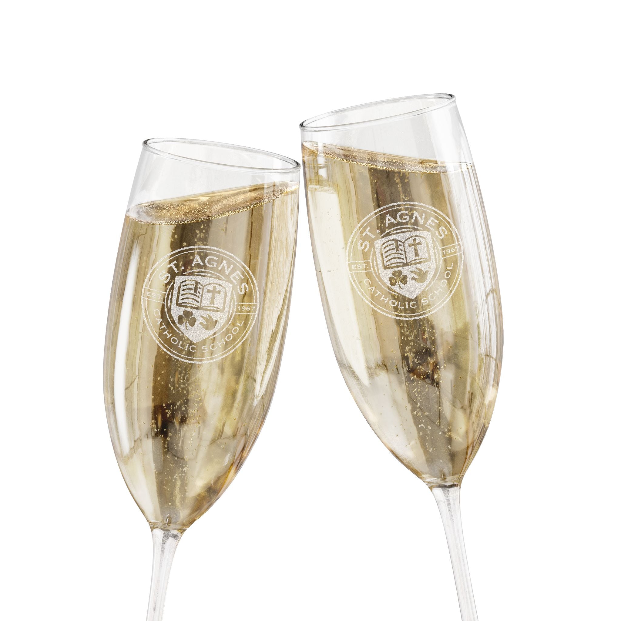 St. Agnes Catholic School 8oz Champagne Flute