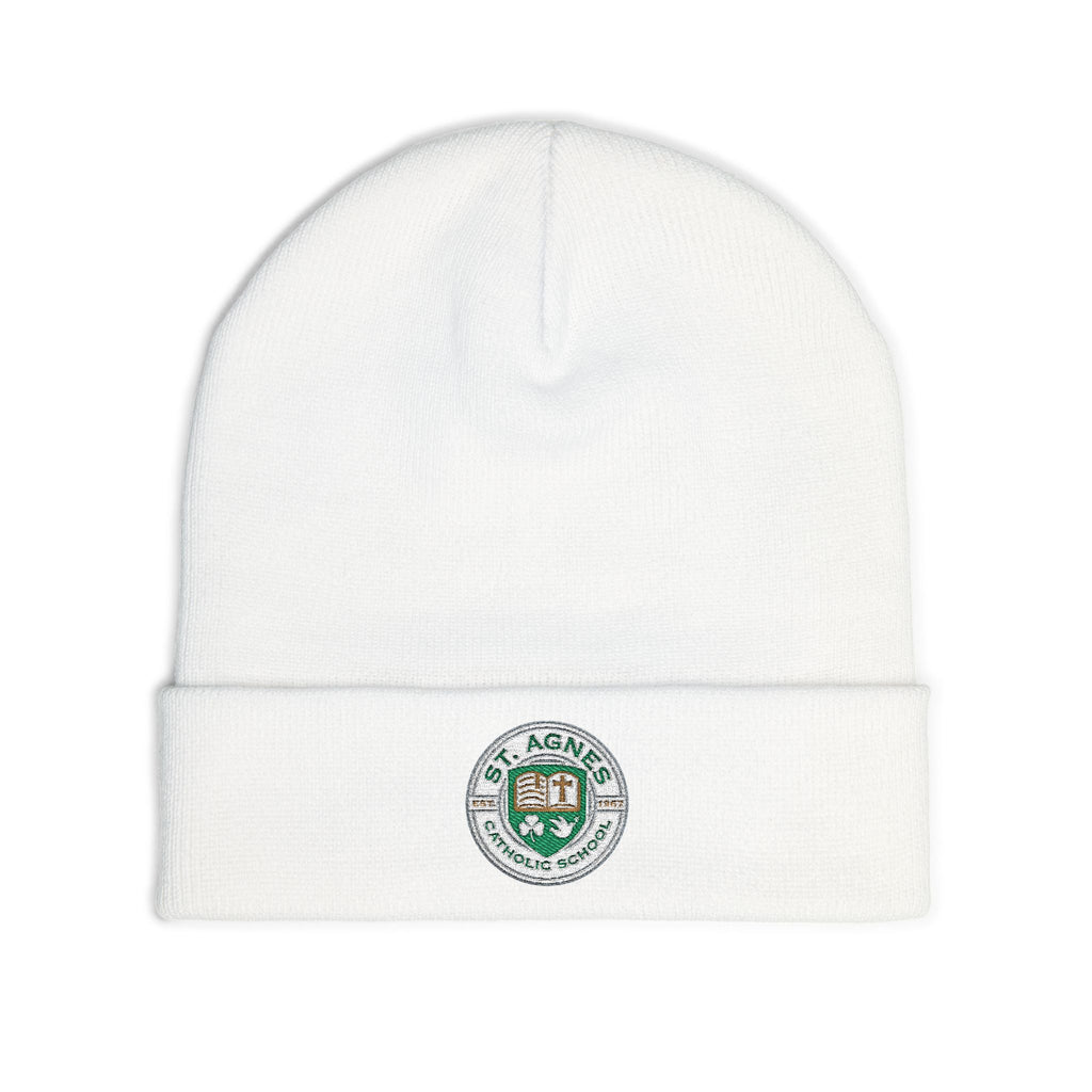 Embroidered Knit Beanie — St. Agnes Catholic School Crest