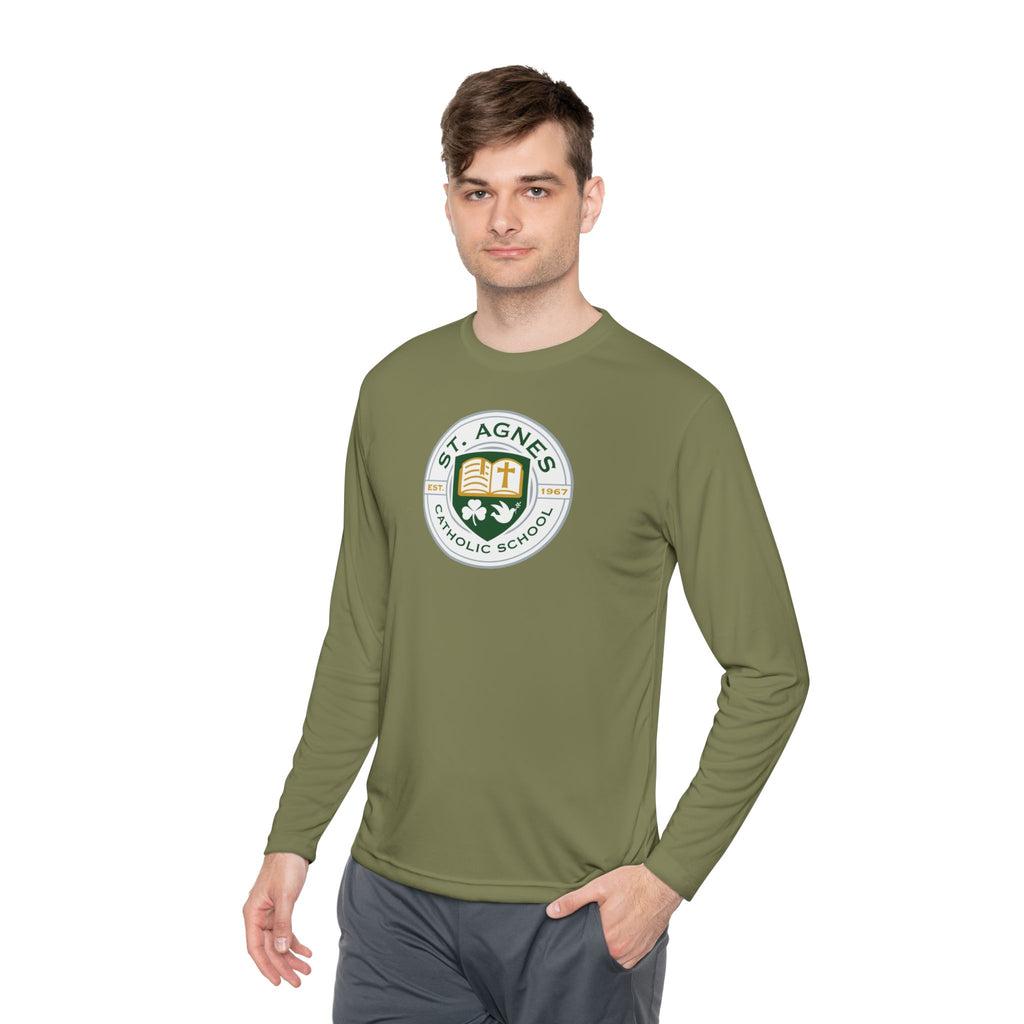 Adult Long Sleeve Tee - St. Agnes Catholic School Crest