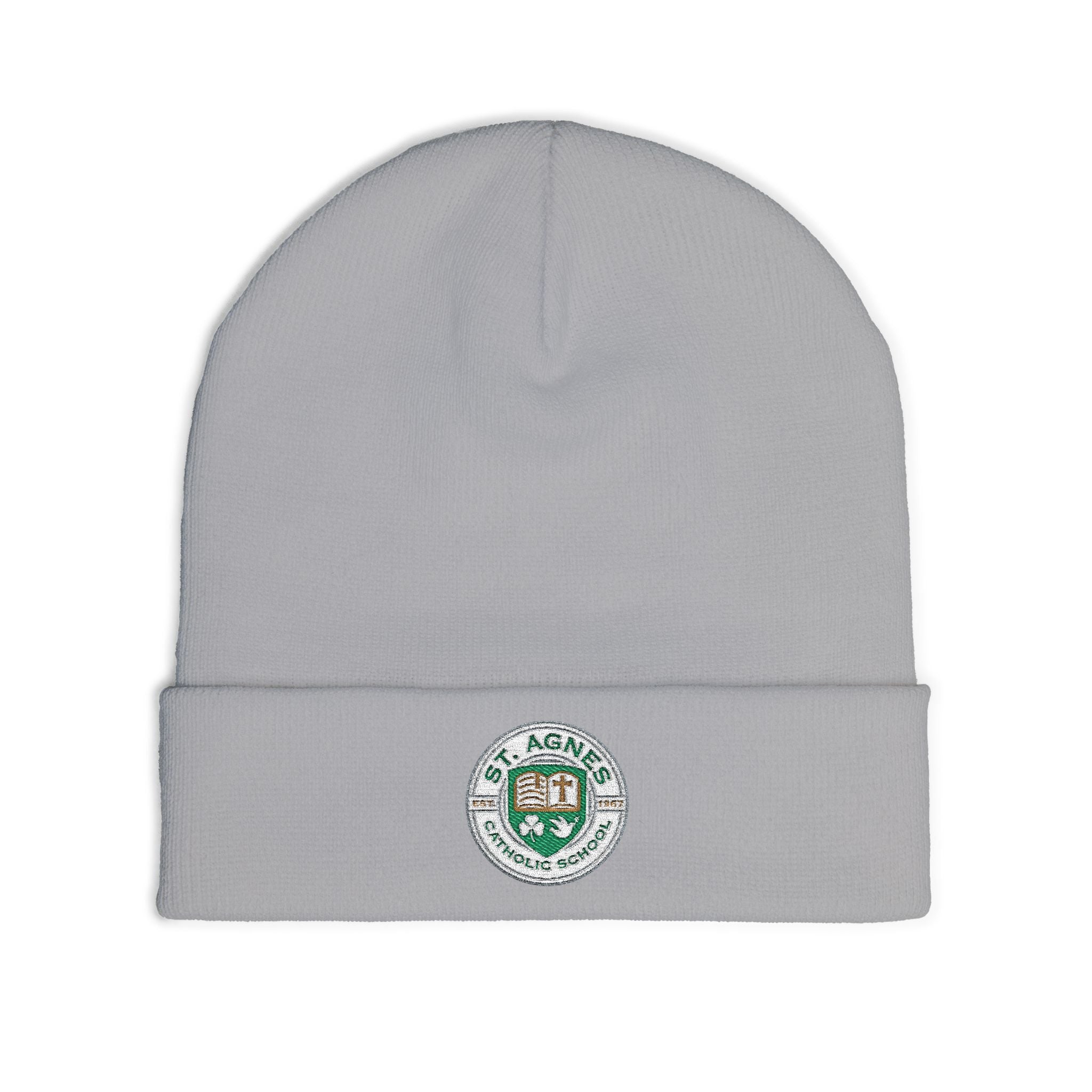 Embroidered Knit Beanie — St. Agnes Catholic School Crest