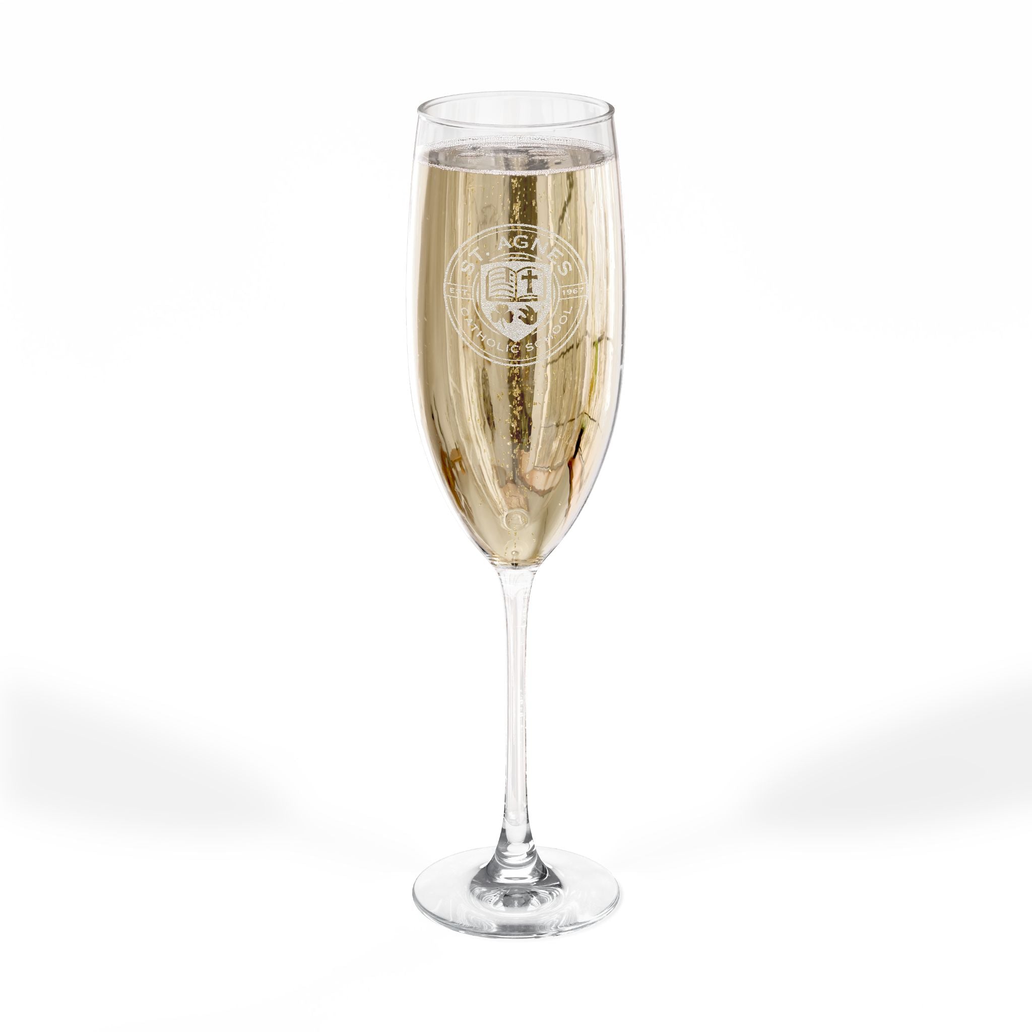 St. Agnes Catholic School 8oz Champagne Flute