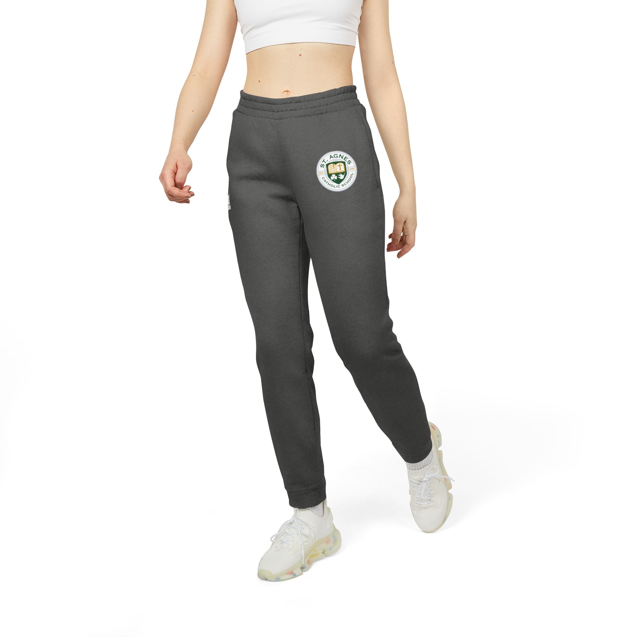 Adidas Fleece Joggers with St. Agnes Crest