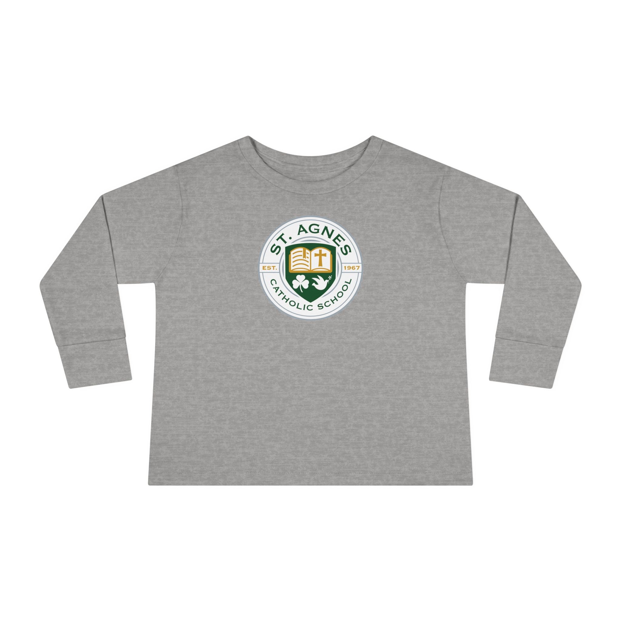 Toddler Long Sleeve Tee - St. Agnes Catholic School Crest
