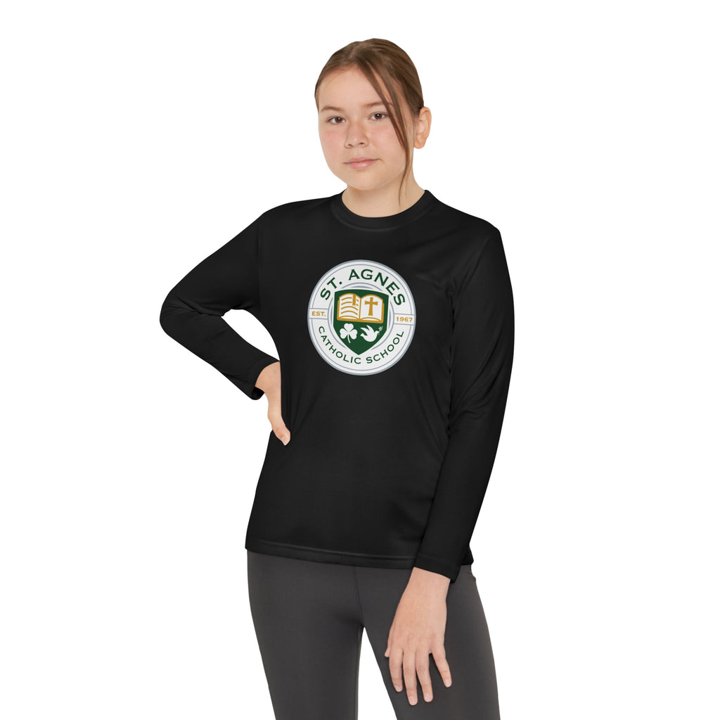 Youth Long Sleeve Tee - St. Agnes Catholic School Crest