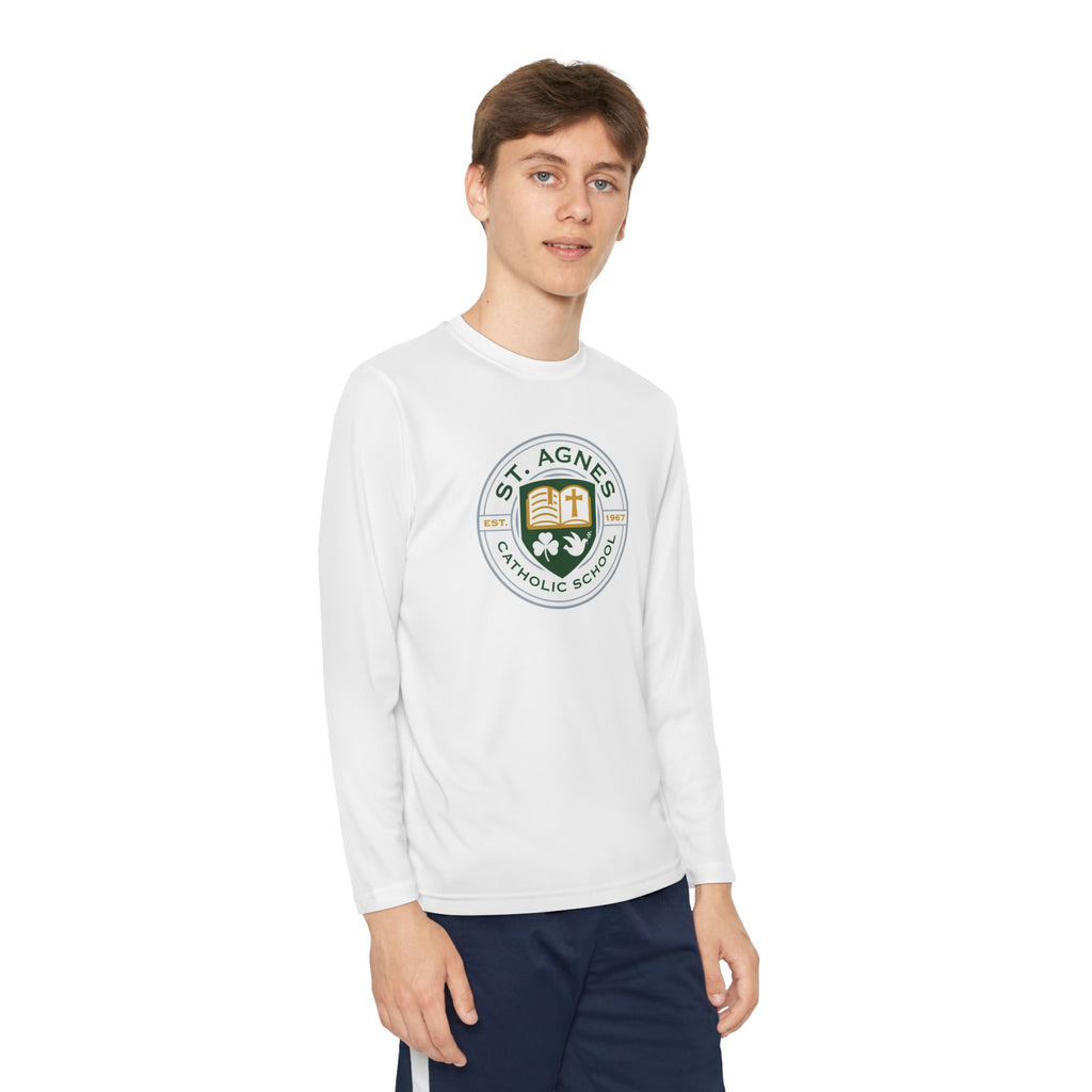 Youth Long Sleeve Tee - St. Agnes Catholic School Crest